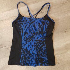 Lands' End Royal Blue & Black Tankini